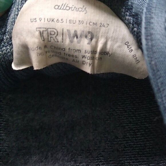Allbirds Tree Runners Marine Blue sz 9 - Picture 7 of 8